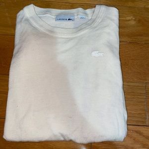 Lacoste Women's White Lightweight Sweater SMALL 38